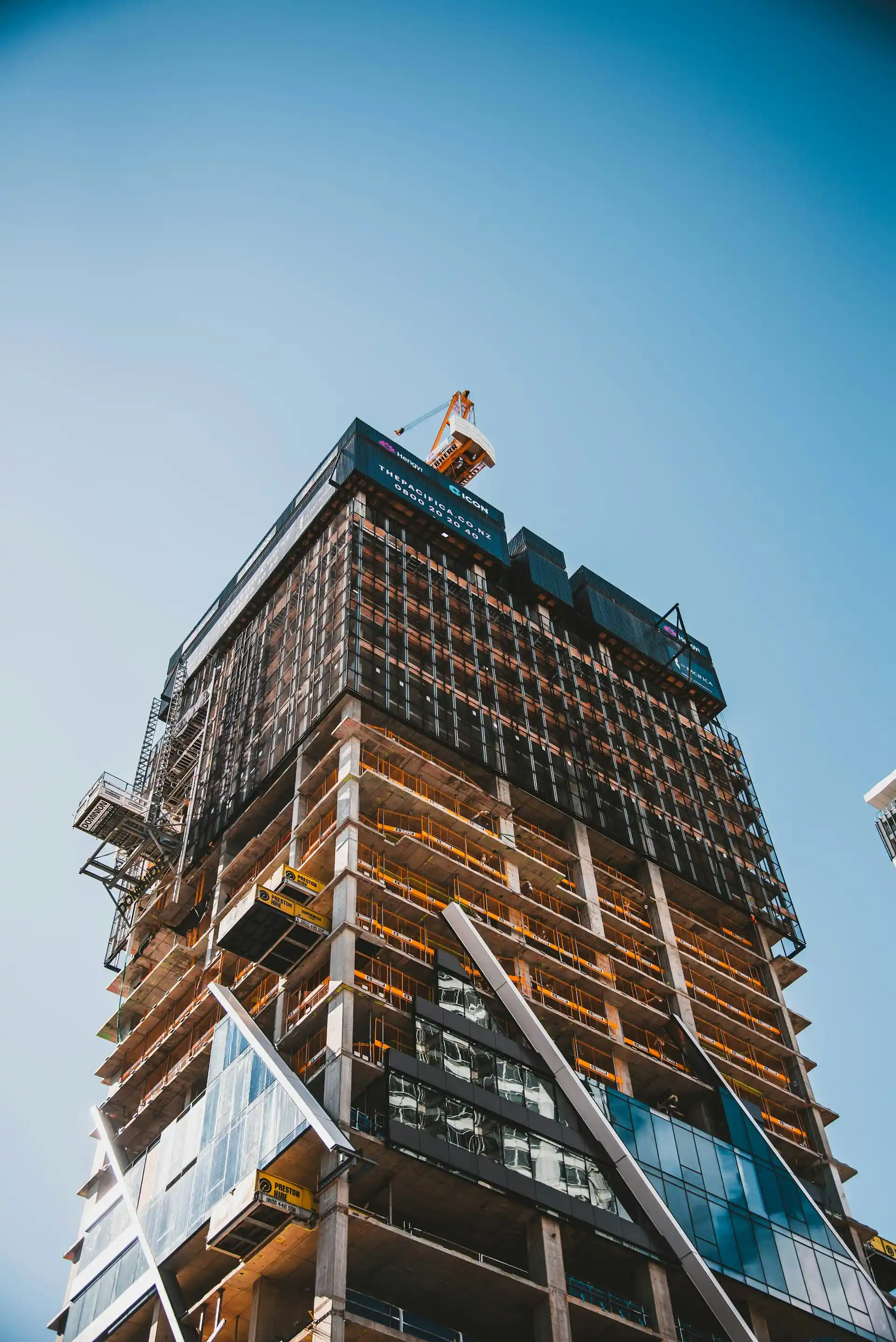 Modern building under construction